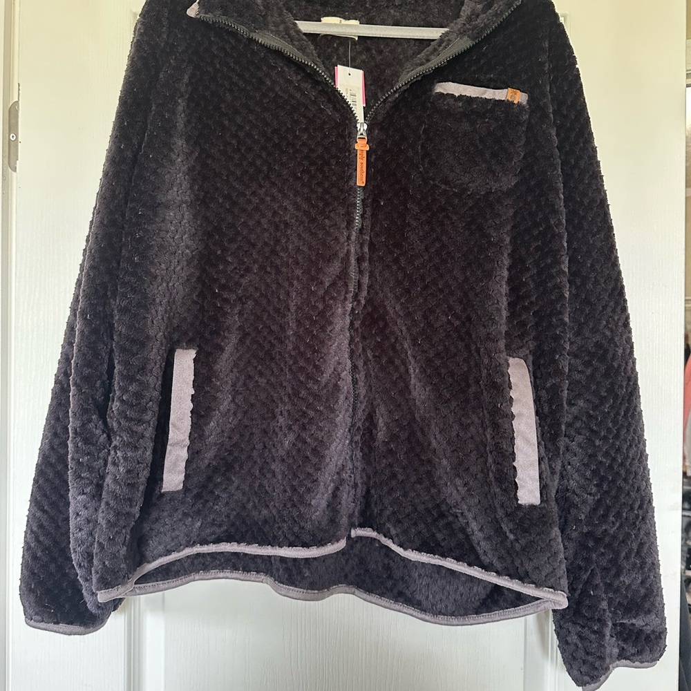 Simply Souther Cozy Black Fleece Jacket